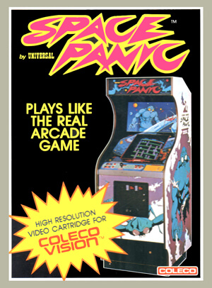 Space Panic for Colecovision Box Art