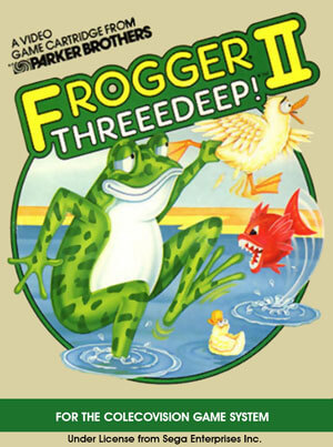 Frogger II: Threeedeep! for Colecovision Box Art